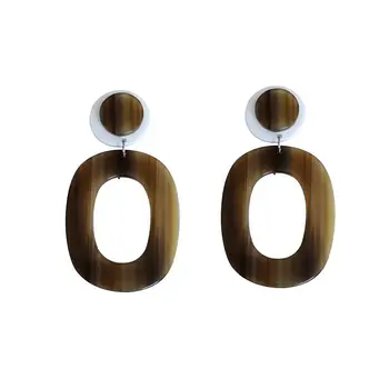 

120 pair/lot New Acetic Acid Clear Acrylic Earrings Dangle Oval Earrings for Women Vintage Fashion Jewelry Earrings For Women