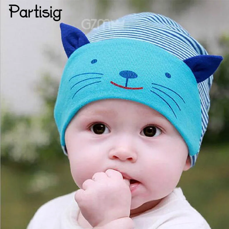 Bébé chapeau coton Animal Kitty en forme de casquettes pour bébé garçon et fille infantile photographie accessoires printemps automne chat enfants chapeaux