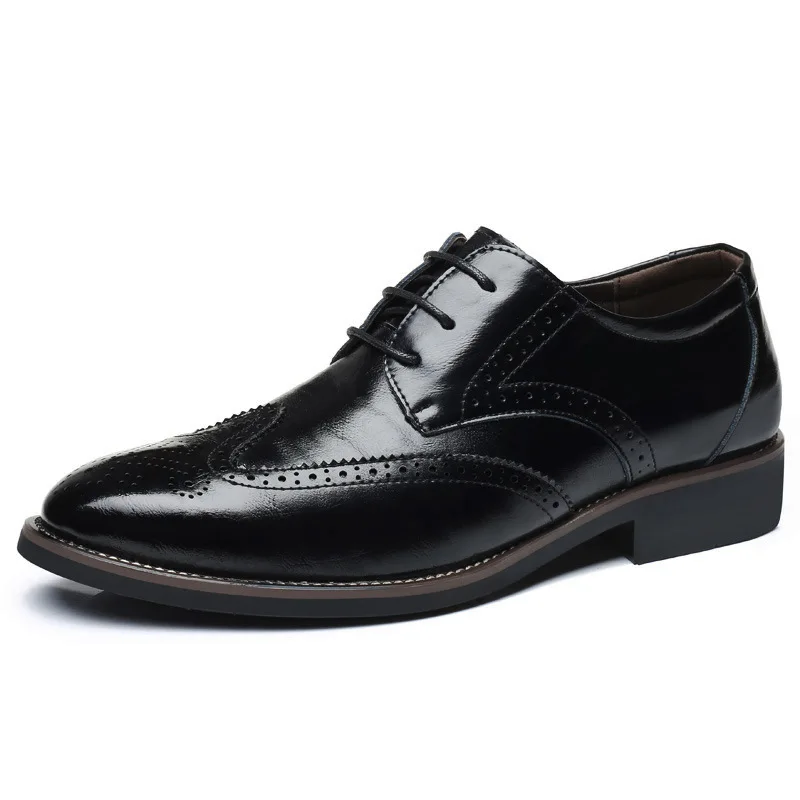 

AMSHCA Men Fashion Brogue Shoes Business Shoes for Man Size 46 47 48