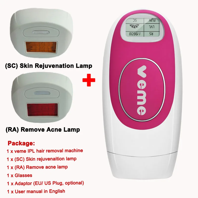 3 in 1 veme IPL Laser 300,000 Flashes Laser Hair Removal Whole Body Bikini laser Permanent Hair Removal laser Epilator Device