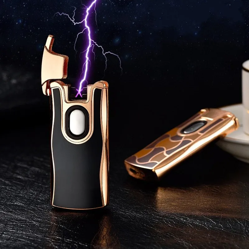 2017 New Arc Lighter Finger Touch Rechargeable Dual Arc Pulse USB