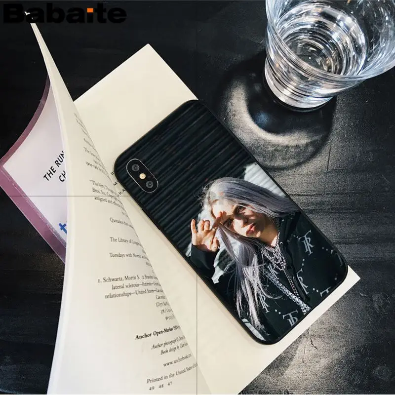 Babaite Billie Eilish Новинка чехол для телефона Fundas чехол для Apple iPhone 8 7 6 6S Plus X XS MAX 5 5S SE XR мобильных телефонов