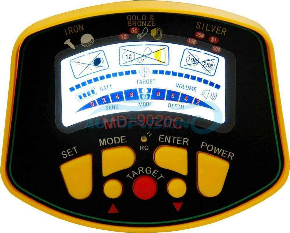 Подземные металлоискатели md-9020c Высокая чувствительность ЖК-дисплей Дисплей Подсветка md9020c детектор металла Gold Digger монеты Охотник