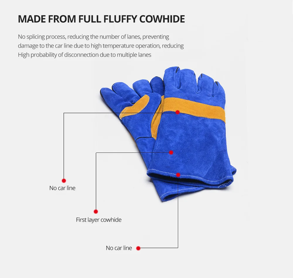 Safety Gloves For Working Welding Security Cowhide Workplace Safety Supplies (6)