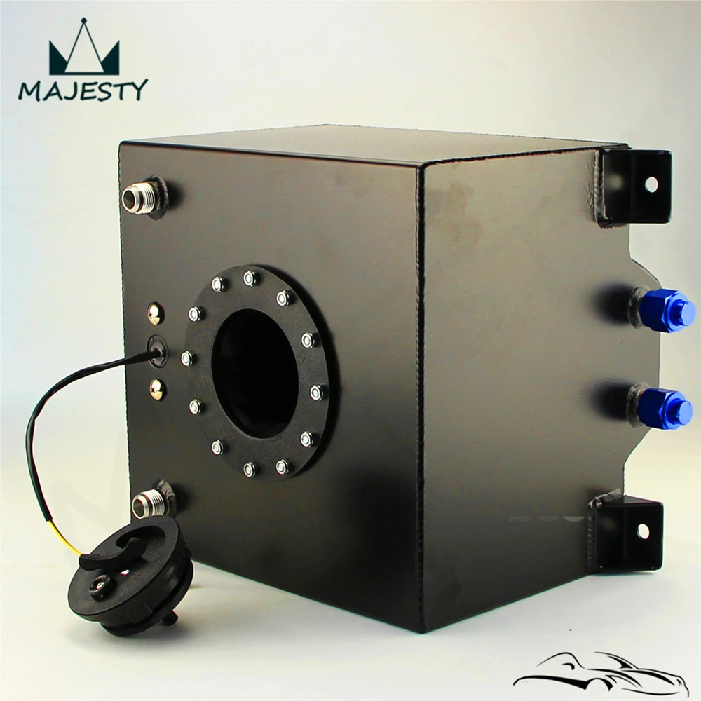 

5 Gallon 18.8L Black Coated Aluminum Racing Drift Fuel Cell Tank + Level Sender