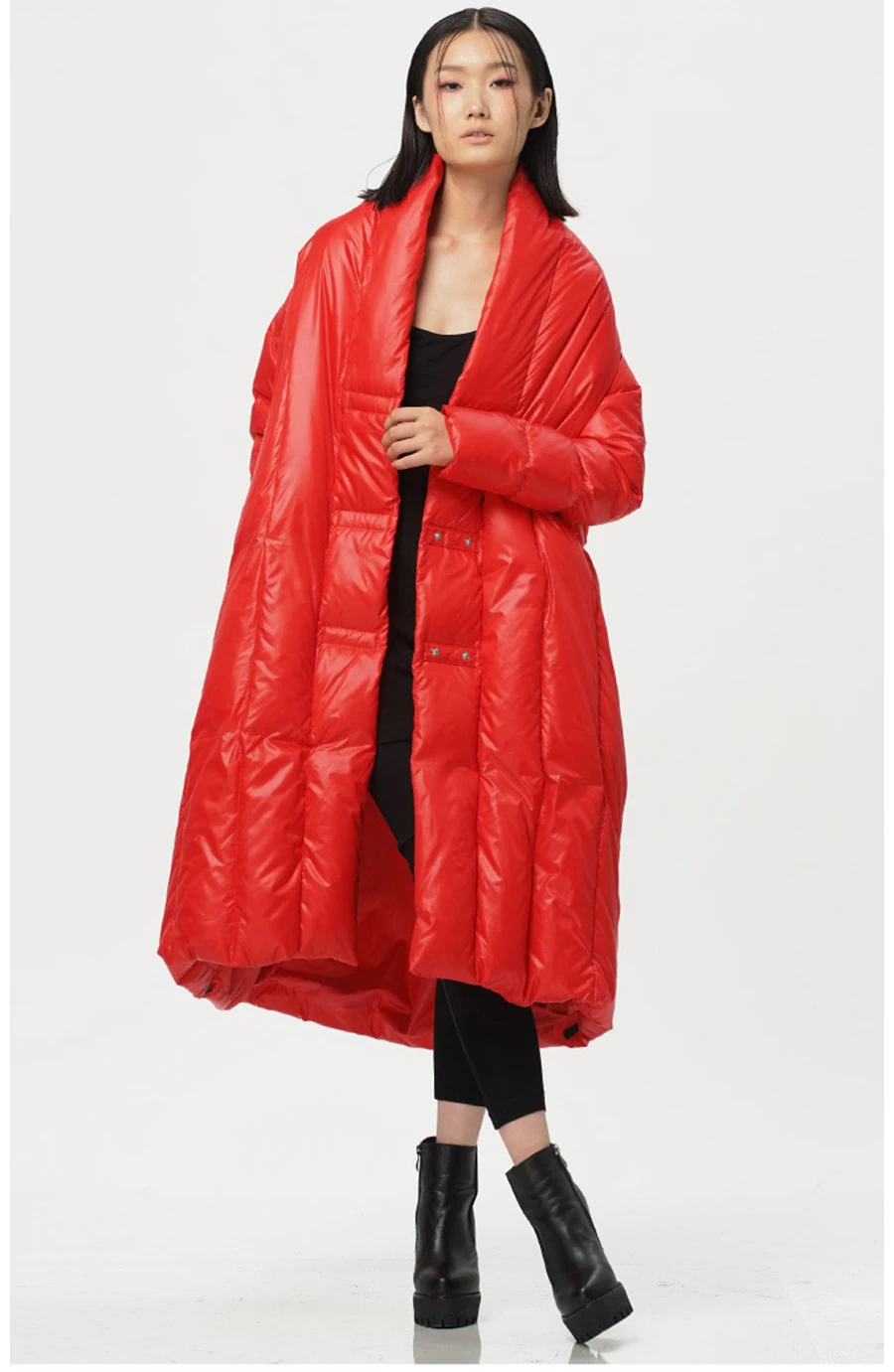 CNMUDONSI, новая мода, больше размера, большой размер, свободная зимняя куртка, женское теплое длинное пальто с рукавом летучая мышь, Jaqueta Feminina