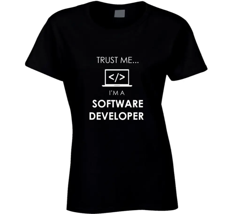 Забавная женская футболка Trust Me I'm A программатор Лето 2017 хлопковая модный
