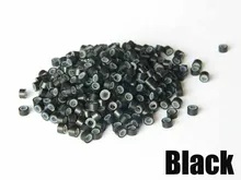 Best Offers 1000 pcs 5.0*3.0*3.0mm Silicone lined Micro Beads Hair Extension Tubes microrings tube beads aluminium hole 5colors