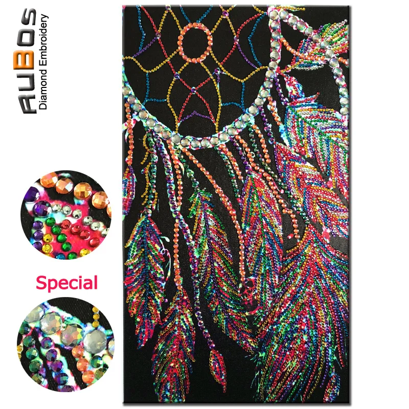 RUBOS DIY 5D Diamond Embroidery Dreamcatcher Butterfly Diamond Painting Crystal Bead Mosaic Picture Rhinestone Handicraft Gift (8)