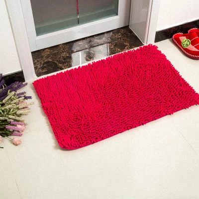 Rose Red Carpet Придверный коврик из синели, толстый зеленый Противоскользящий ковер для гостиной, ванной комнаты, однотонный ковер, домашний декор, 50 см x 80 см, 40x60 см, tappeto - Цвет: Rose Red Carpet