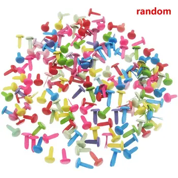 

200pc 4.5mm Metal Brads Scrapbooking Accessories Crafts Embellishments Fastener For Shoes Decoration DIY Paper Craft Mini Nails