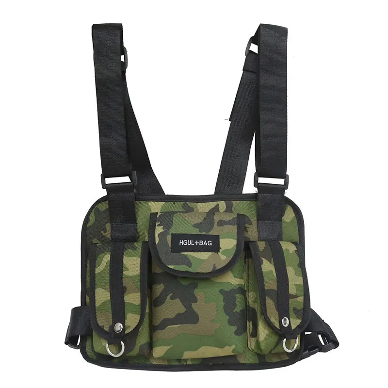 

2019 Hot Kanye Chest Rig Hip Hop Streetwear Functional Package Military Tactical Chest Bag Cross Waist Soulder Bag Kanye West