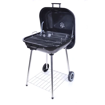 

Hot Sale Four Legs With Pulley BBQ Grill Barbecue Charbon De Bois With Lid for Family Party Black 21 Inch Charcoal Grill Smoker