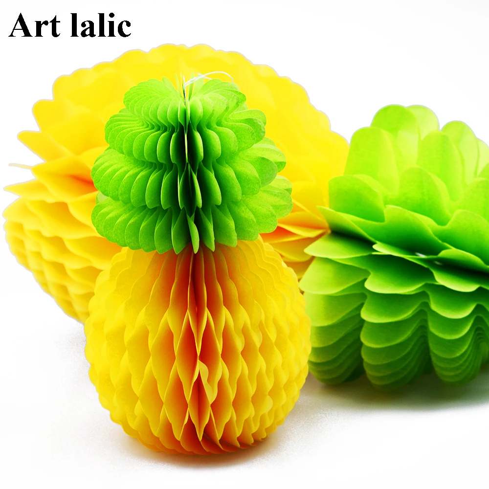 Tropical Pineapple Paper Ball Lantern Home Garden Hawaiian