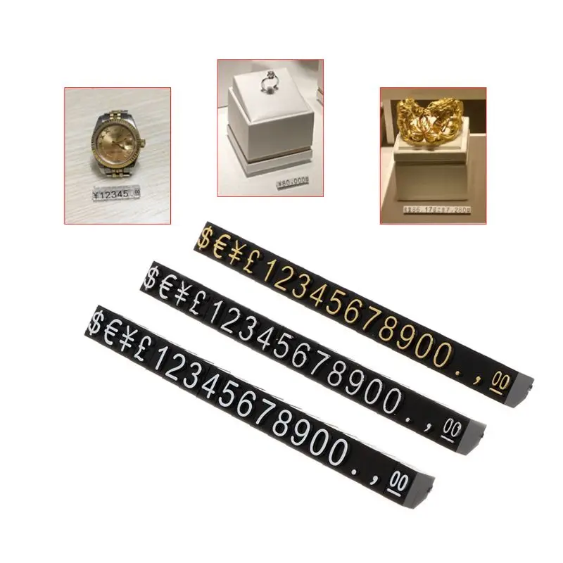 

Price Tag Jewelry Shop Display Pentagon Plastic Number Adjustable Stand Frame Combined Digital Clothing Mounting Label Miniature