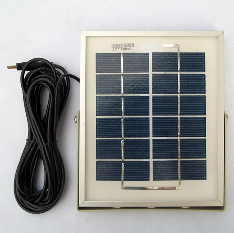 Lâmpada de Parede de Luz de Inundação do Jardim ao ar Livre à Prova Metros de Cabos Água com 5 Solar Holofote 2 w Painel d' Alumínio Fundido 28led 6 v 3 solar floodlight