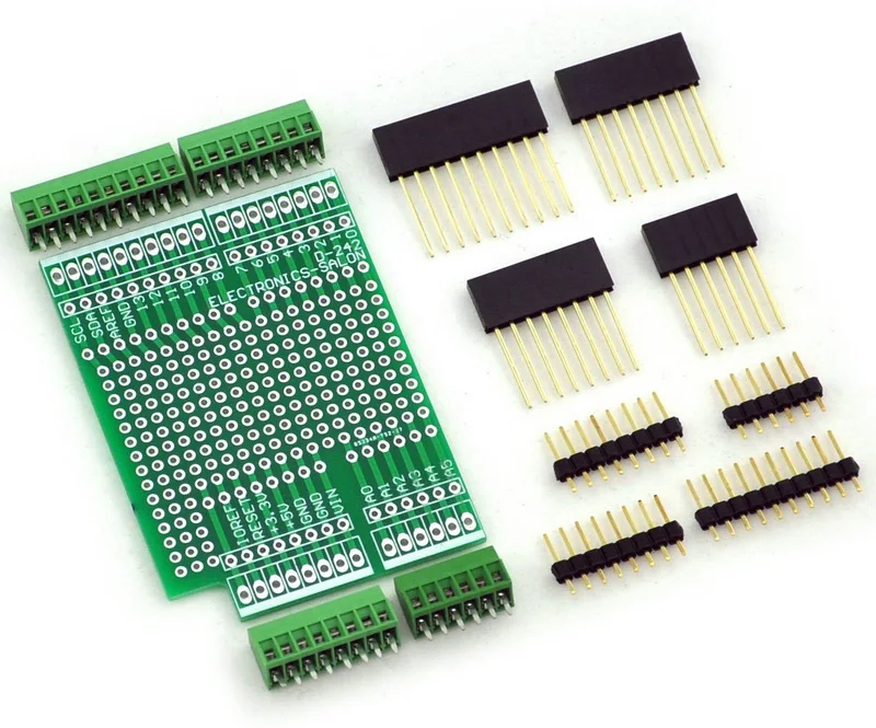 

Prototype Screw Shield Board Kit For UNO R3, 0.1" Mini Terminal Block.
