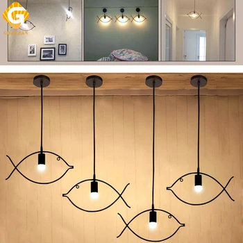 

Pendant Lights Stair Light Fish Shape Modern Loft Lights Indoor Lighting Bedroom Cafe Restaurant Hanging Lamp For Dining Room