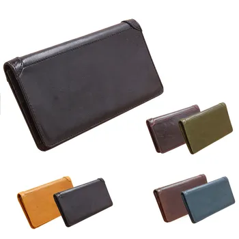 

Leather men's long wallet Slim wallet credit card clip thin section bi-fold wallet fashion men's wallet Card Holde Dropship Y426