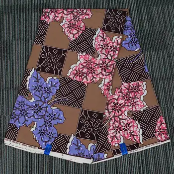 

Floral African Cotton Wax Cloth Fabric For Women Dress 2019 Quality Nigerian Real Wax Fabric For Men Clothes Batik Fabric