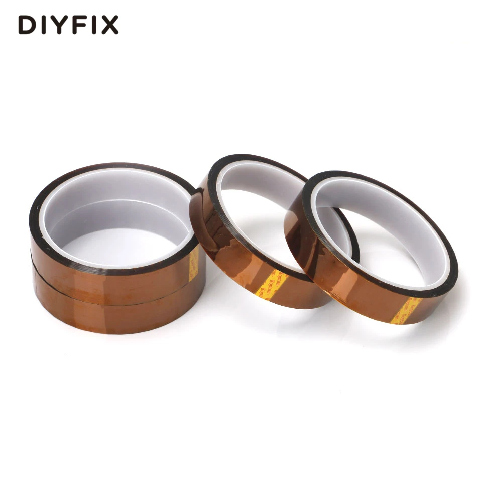 DIYFIX 20 мм x 33 метр термостойкая высокотемпературная полиимидная клейкая лента
