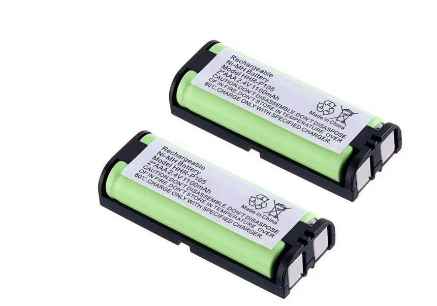 2PCS 1100mAh Home Telephone Battery for Panasonic HHR P105 P105