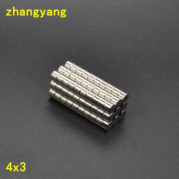 

4x3 500PCS disc D4*3MM strong power small neodymium ndfeb permanent rare earth magnet fasterners 4mm x 3mm 4*3 4*3mm