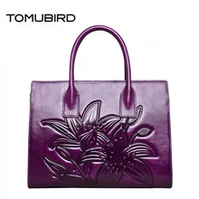 TOMUBIRD новая женская сумка из натуральной воловьей кожи Настоящее тиснение из коровьей кожи schoudertas dames женские сумки из натуральной кожи