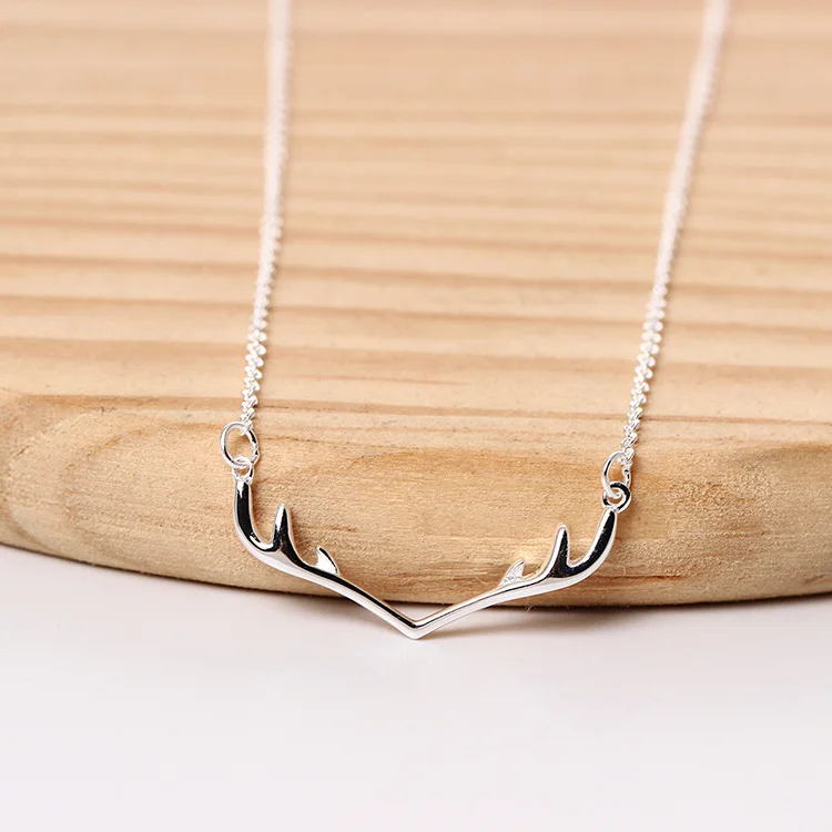 elk necklace women gift 100% 925 Sterling silver nacklace Jewellery Clavicle chain pendant charms