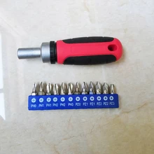 Набор отверток с трещоткой, многофункциональная отвертка 1/" 6,35 мм, рукоятка с шестигранной отверткой, PH, PZ, Набор насадок, ручные инструменты для домашнего ремонта