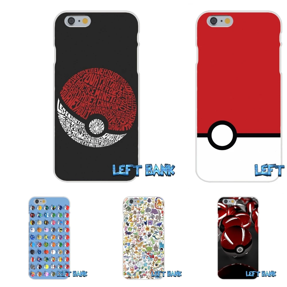 Pokeball pokemons Мягкий Силиконовый ТПУ Прозрачный чехол для Samsung Galaxy Note 3 4 5 S4 S5 MINI S6 S7 edge |