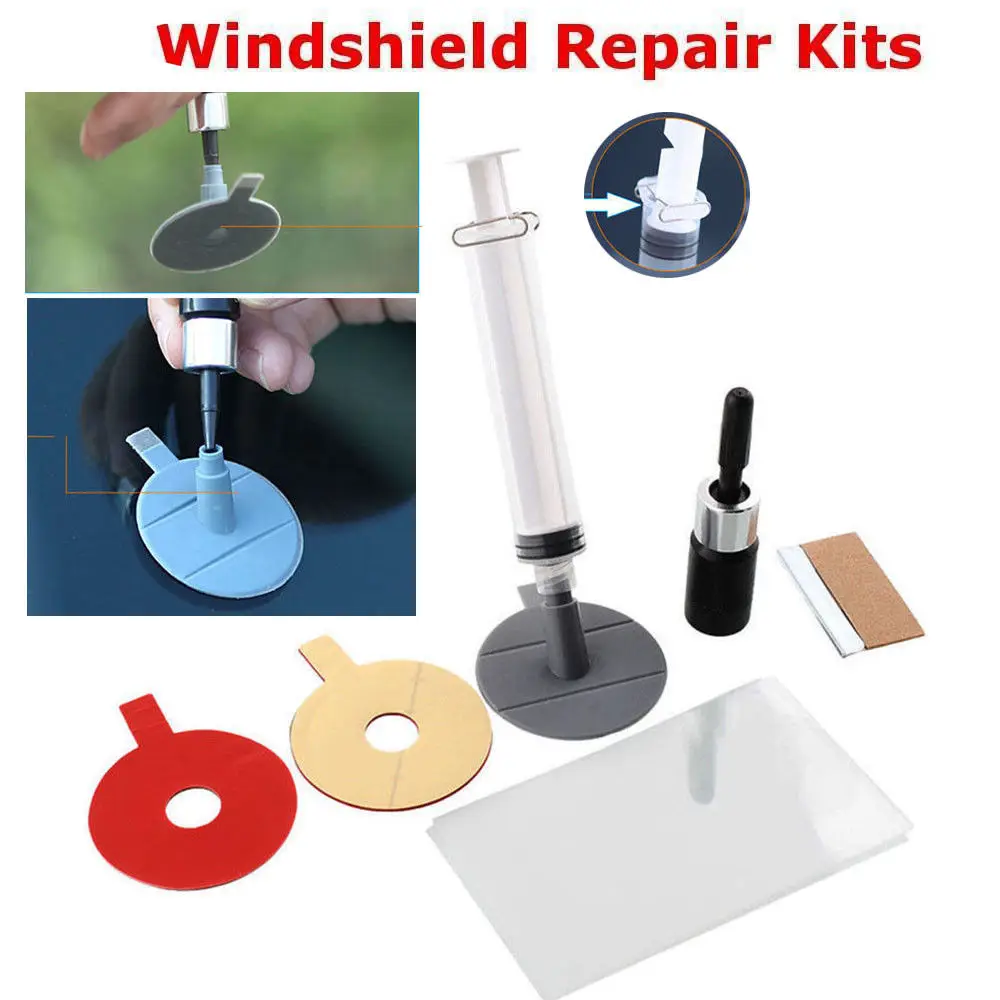 

Auto Glass Repair Kit Windshield Repair Tool For Chip & Crack Useful