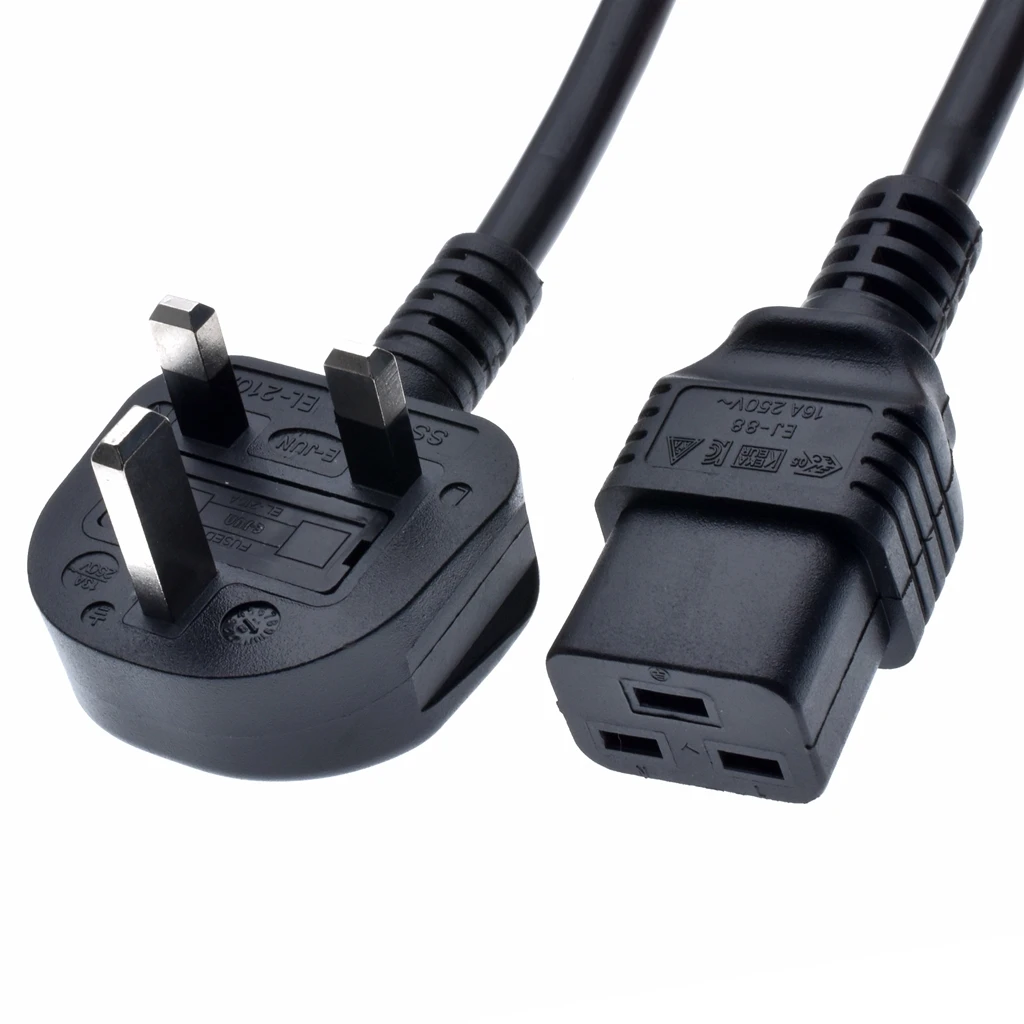 UK AC шнур питания британский IEC320 C19 удлинитель 1 8 м для PDU/UPS|Вилки с розеткой| |