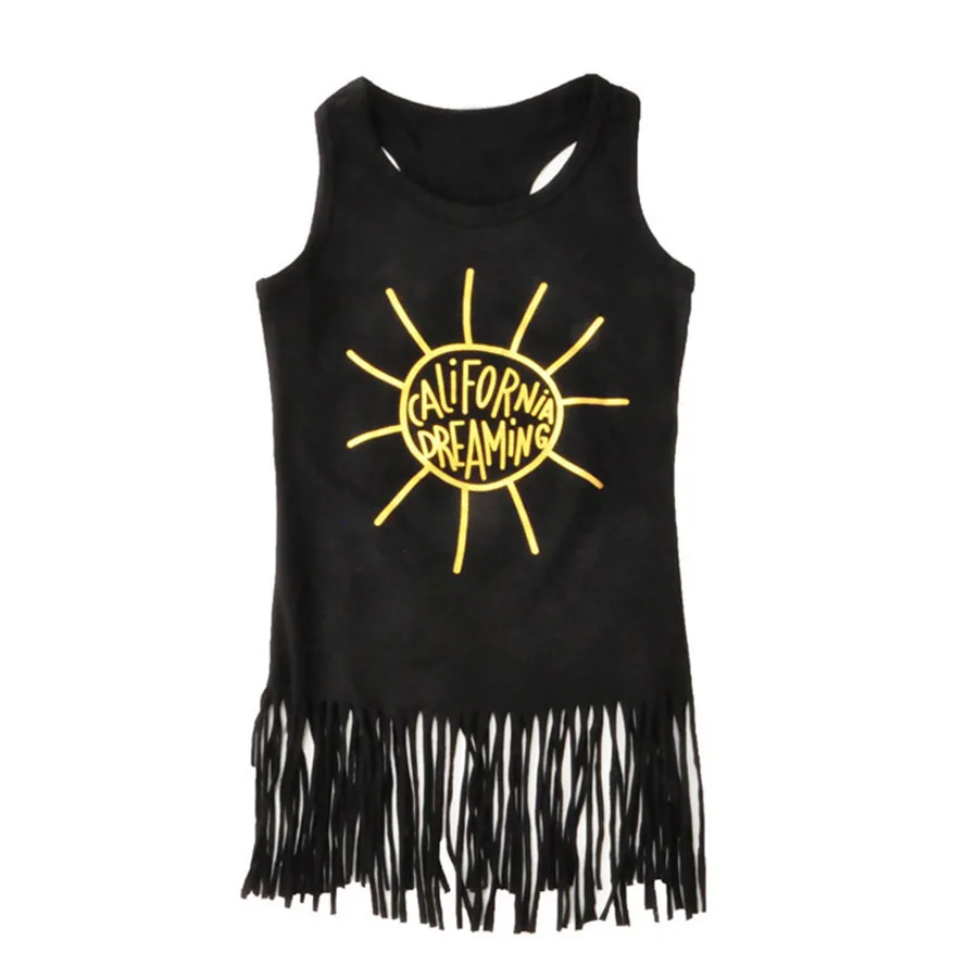 Baby Girls Dress Kids Girl 2018 Summer Sleeveless Boho Tassel Princess Party Birthday Dress Little Girls Dresses Kids Clothes (1)