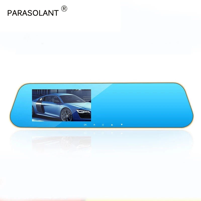 

PARASOLANT Full HD 1080P Rearview Mirror Driving Recorder Super Wide Angle Car Camera HD Night Vision Dash Cam 4.3 Inch Recorder