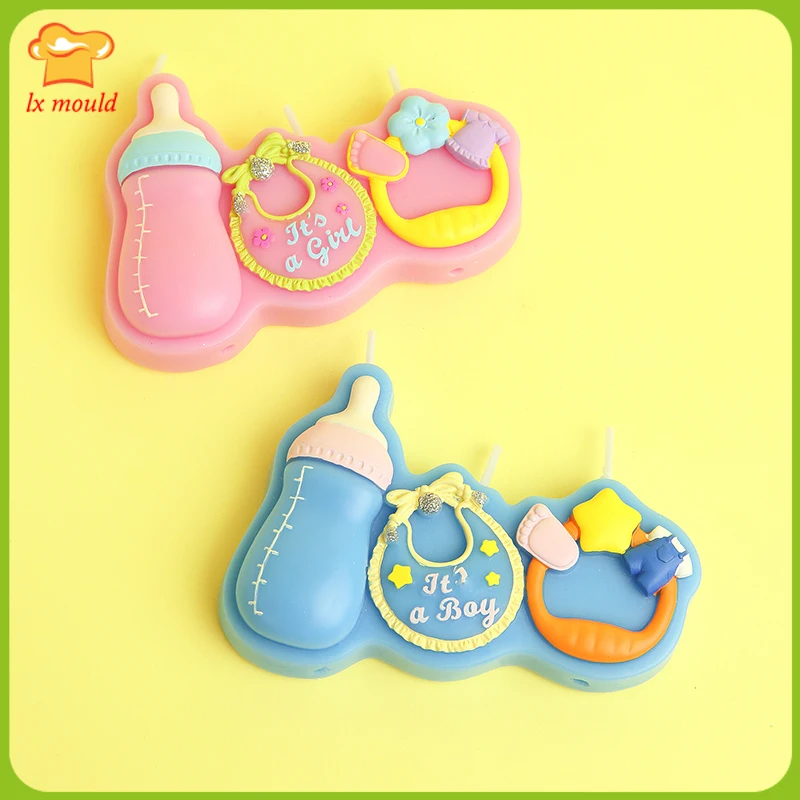 

Men and women baby birthday party candle silicone mold cake candle decoration male baby candle tool female doll hand mold
