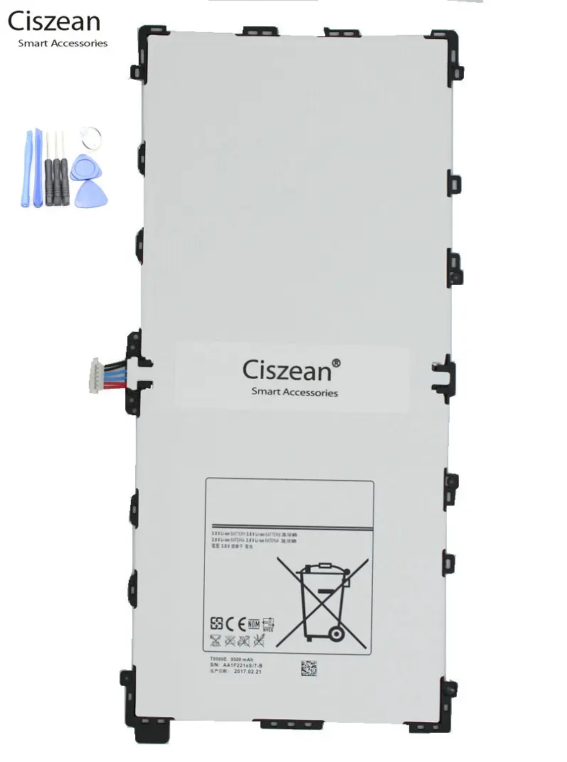 Ciszean 1x9500 мАч сменная батарея для samsung Galaxy Note Pro 12,2 SM P900 P901 P905 T9500C T9500E T9500U T9500K+ Инструменты