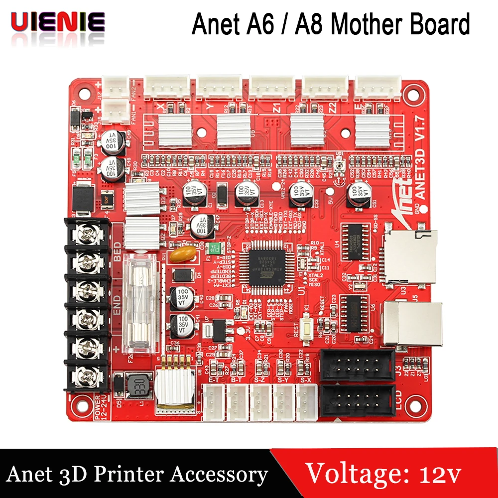 

Anet A1284-Base Control Board Mother Board Mainboard for Anet A6 / A8 Assembly 3D Desktop Printer RepRap Pruse i3 Kit