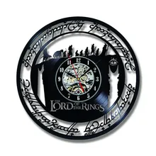 Ограниченная серия Klok винтажные настенные часы дизайн The Lord Of Rings тема виниловые часы-пластинка Висячие домашние декоративные часы бесшумные 12 дюймов
