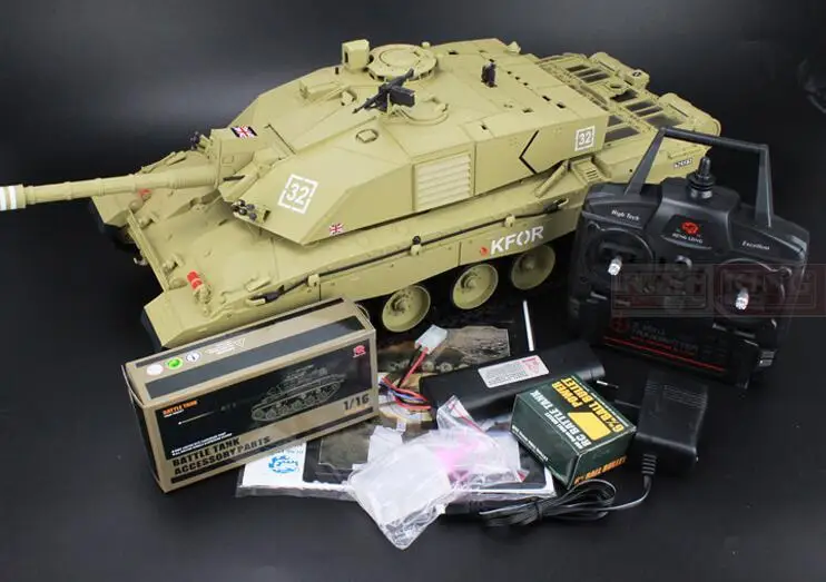 2,4 Ghz RC 1/16 Британский основной боевой танк модель Challenger 2 Танк конечная металлическая Версия страйкбол дым звук металлические шестерни треки