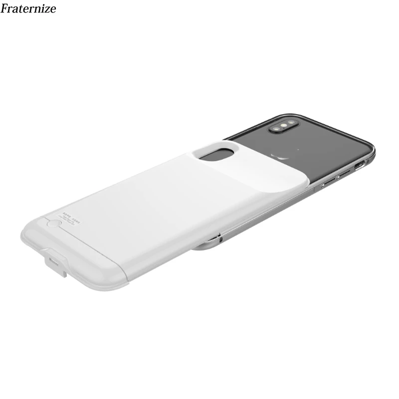 Тонкий алюминиевый корпус зарядного устройства для iPhone X XS внешний аккумулятор