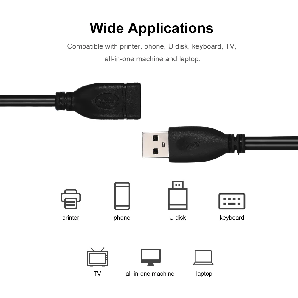 Кабель удлинитель USB штырь гнездо 50 см|Компьютерные кабели и разъемы| |