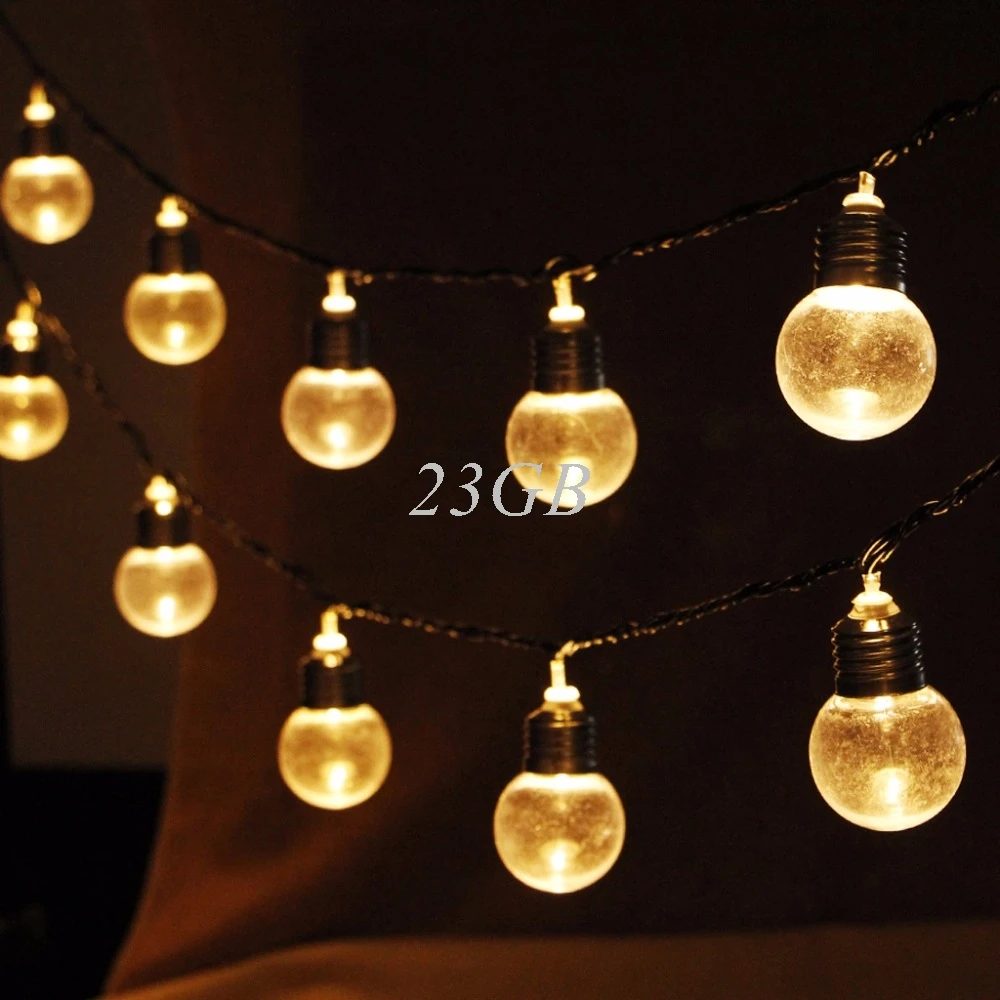 

2017 NEW Outdoor LED Christmas Fairy String Light 20 Globe Connectable Festoon Ball Party EU Plug MAY09_25
