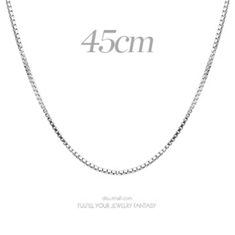 

925 sterling silver jewelry necklace 45 cm length small chain