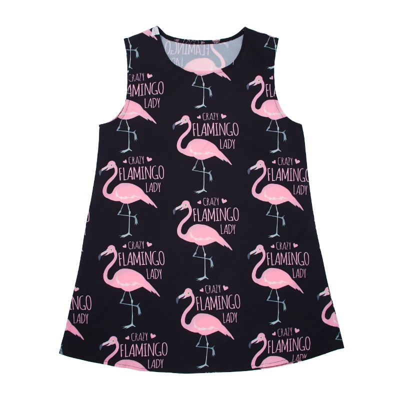 Женские платья Фламинго С буквенным принтом Crazy Flamingo летнее пляжное платье без