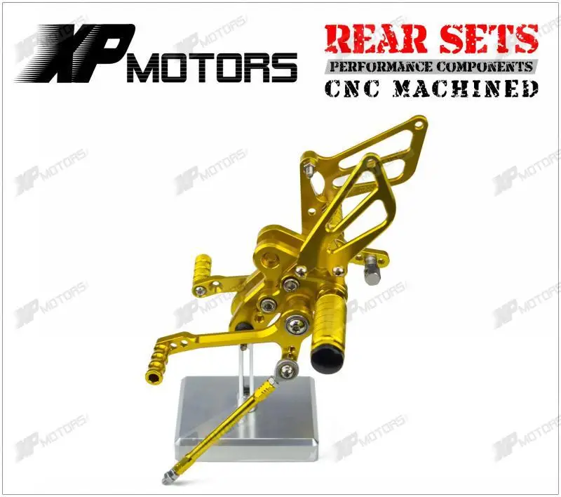 

New Racing CNC Billet Gold Foot Pegs Adjustable Rear Sets For Suzuki GSX1300R Hayabusa 2008 2009 2010 2011 2012 2013 2014 2015