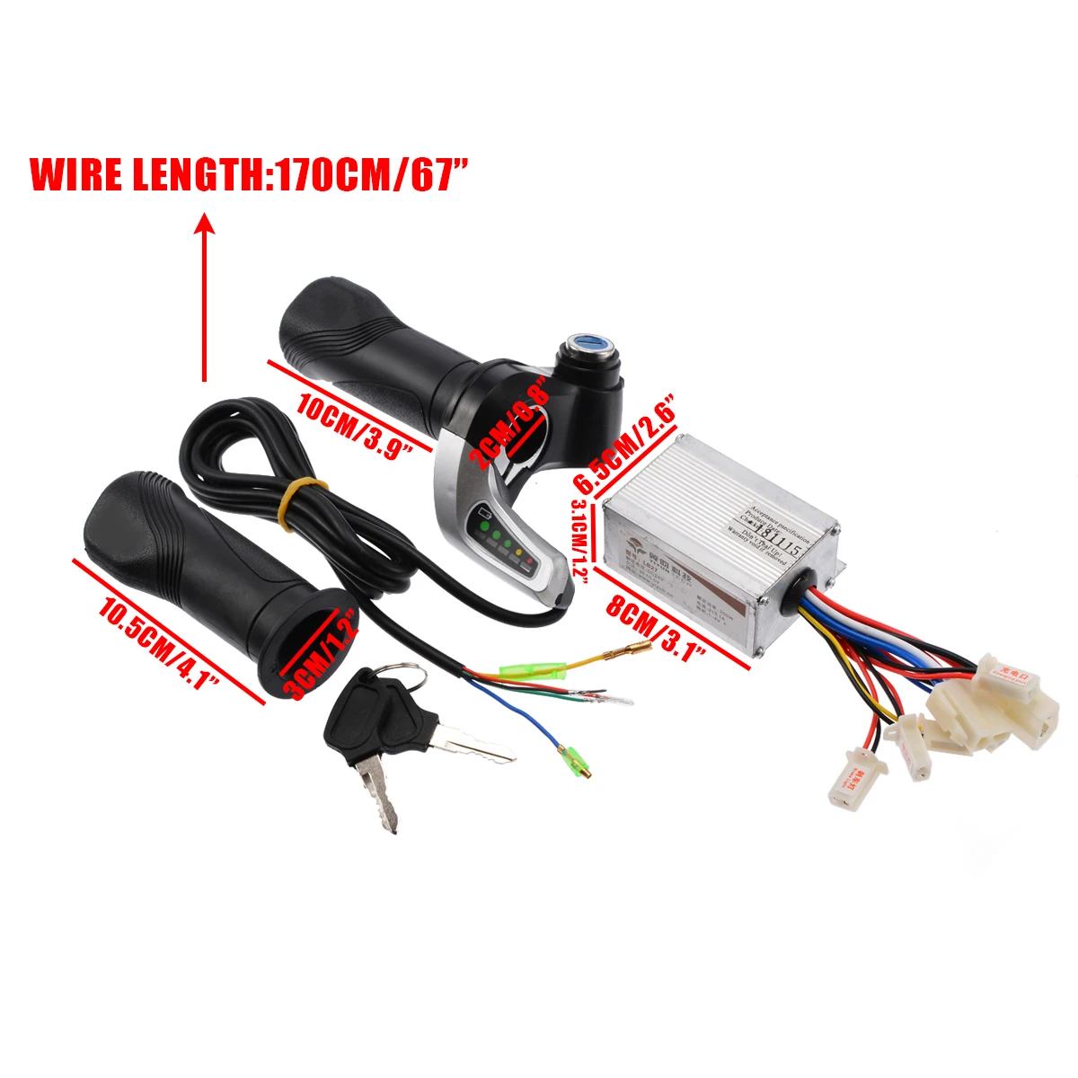 Electric Scooter Motor Brushed Controller & Throttle Twist Grip 24V 250W New Motor Controller Bicycle Supplies