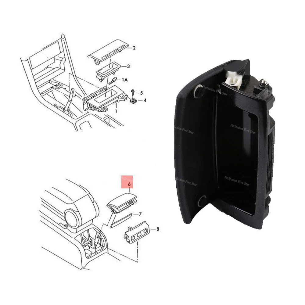 8E0857961M 6 шт. для Audi A4 B6 B7 2001 2004 2005 2007 2008 для сиденья Exeo черный/бежевый/серый пепельница для заднего ряда табака крышка кувшина Кепки