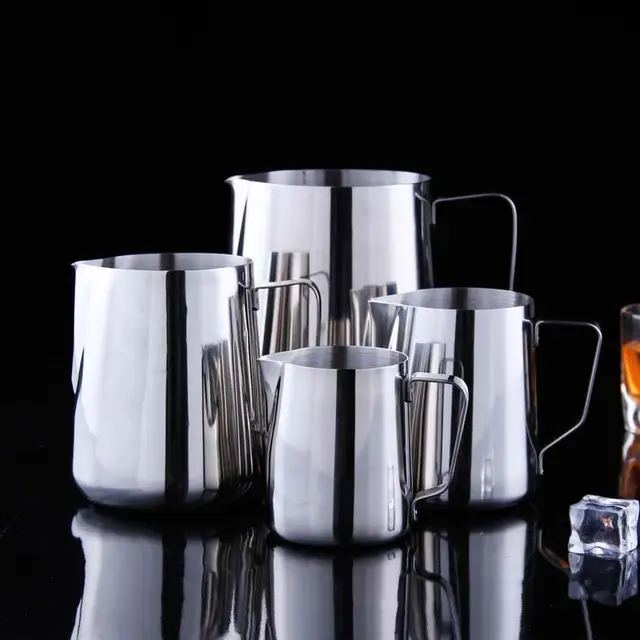 Best Offers Thickened Stainless Steel Espresso Coffee Milk mugs caneca thermo Frothing Pitcher Steaming Frothing Pitcher for Bar/home Best Offers Thickened Stainless Steel Espresso Coffee Milk mugs caneca thermo Frothing Pitcher Steaming Frothing Pitcher for Bar/home