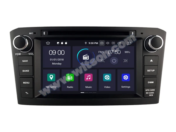 Flash Deal 7" Android 9.0 Pie OS Car DVD Multimedia Navigation GPS Radio for Toyota Avensis 2005-2007 with ADAS Function Support 1